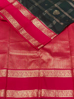 Green and rani Pink kanchipuram silk saree- PSSR293