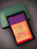 Violet and Rani Pink kanchipuram silk saree- PSSR298