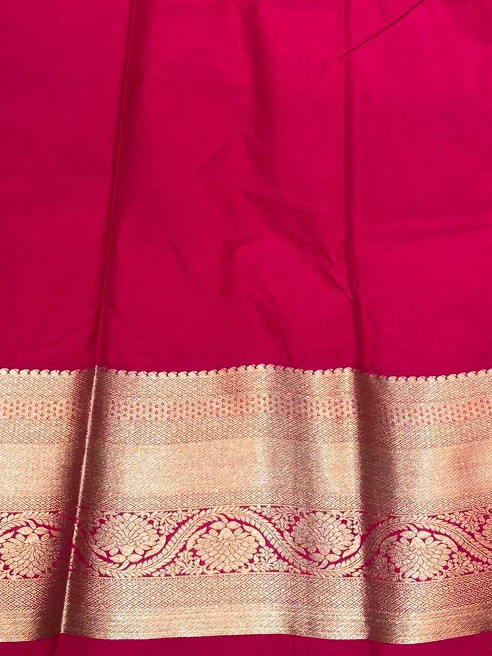 Violet and Rani Pink kanchipuram silk saree- PSSR298
