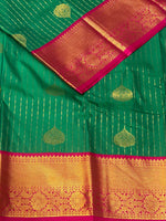 Green and rani pink kanchipuram silk saree- PSSR301