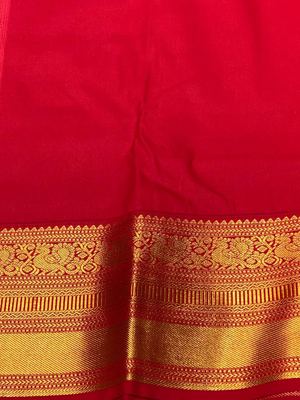 Green and Red kanchipuram silk saree- PSSR304