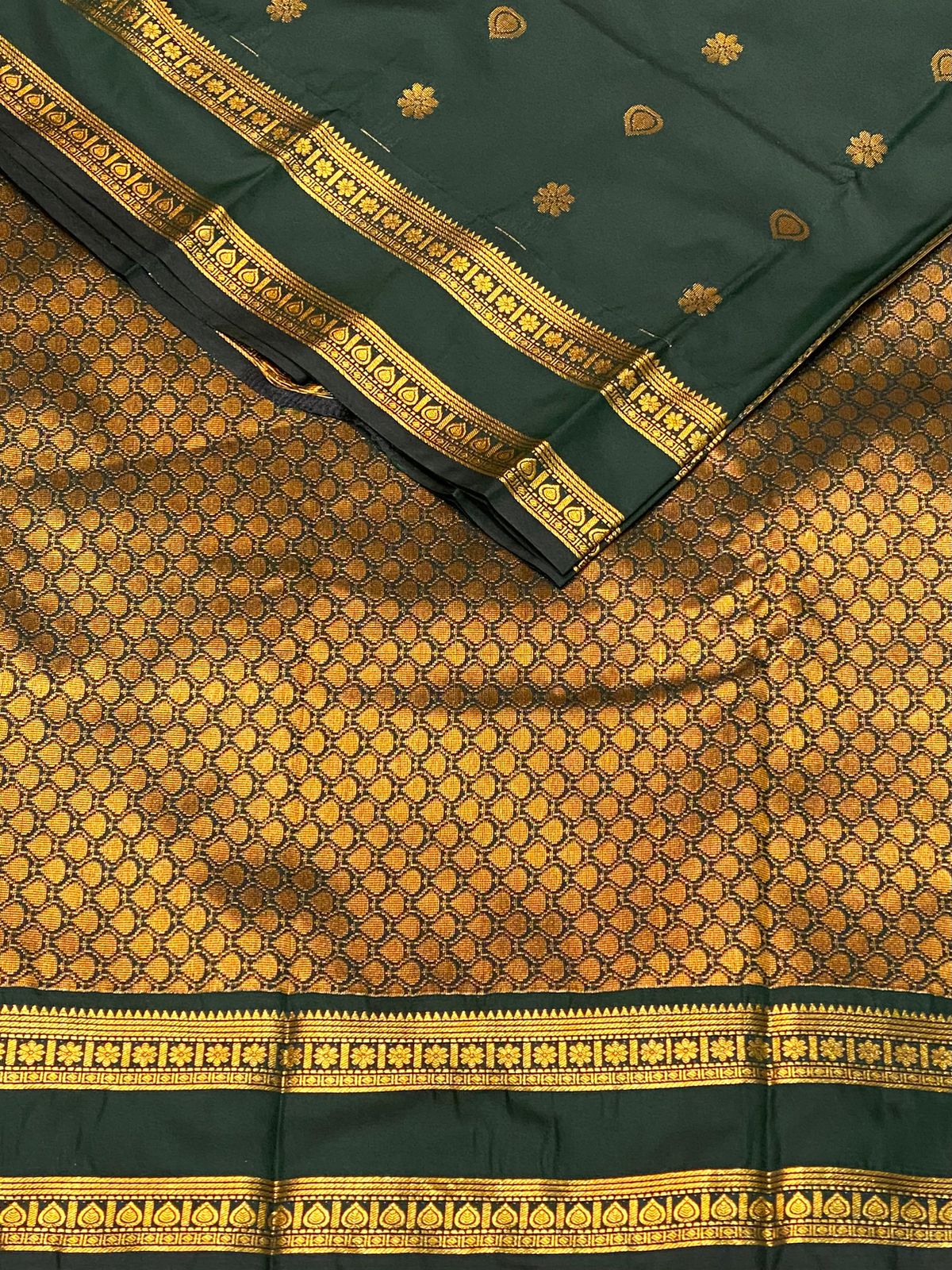 Dark Green kanchipuram silk saree- PSSR308