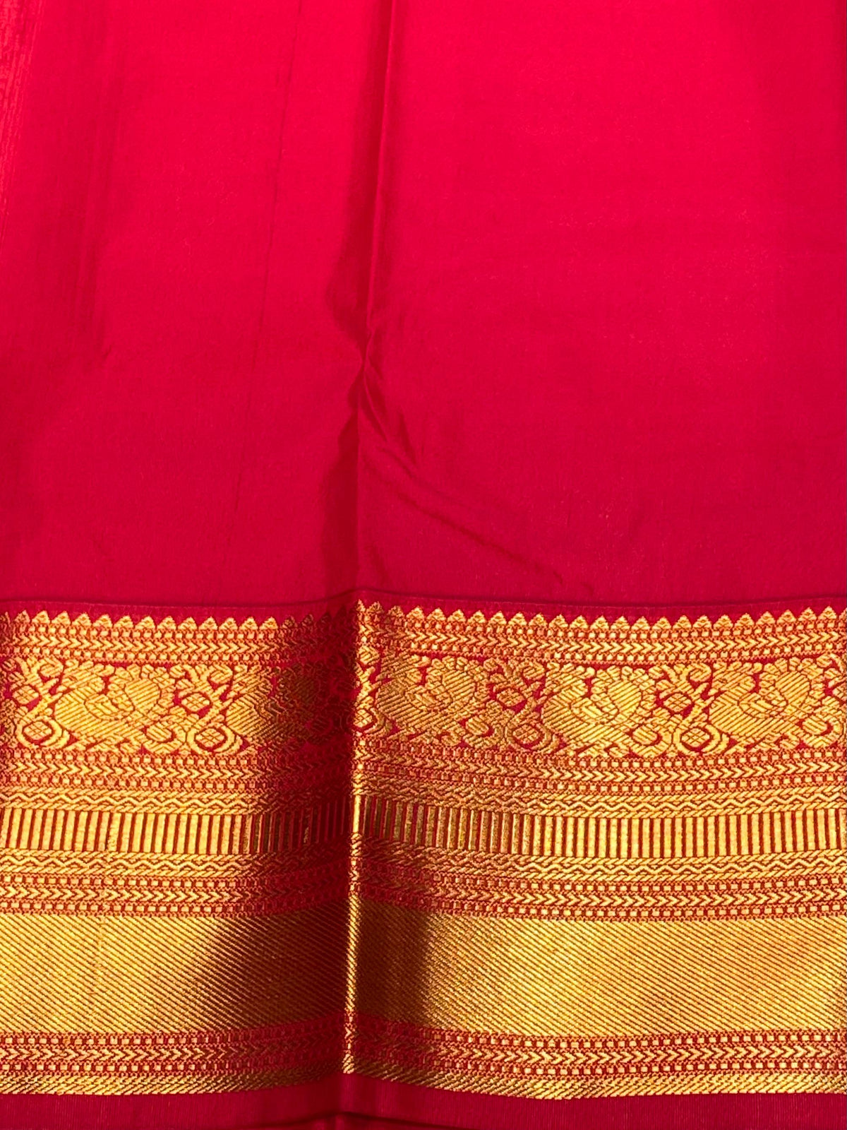 Peacock blue and Red kanchipuram silk saree- PSSR312