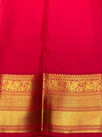 Peacock blue and Red kanchipuram silk saree- PSSR312