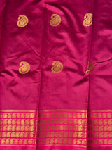 Wine and Magenta semi kanchipuram soft silk saree - PSSN193