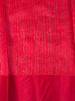 Red Green jute silk saree- PBR1A