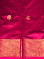 Blue and Magenta semi kanchipuram soft silk saree - PSSN197