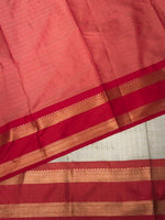 sandal and Red Banarasi silk saree -MPS46