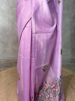 Lavender Tissue Organza Silk saree- PBR2C