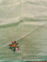 Pastal green Tissue Organza Silk saree- PBR2D