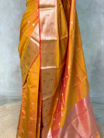 Mustard Yellow Banarasi silk saree -PIH61
