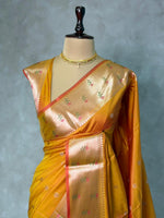 Mustard Yellow Banarasi silk saree -PIH61