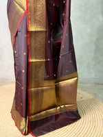 Brown Banarasi silk saree -PIH64