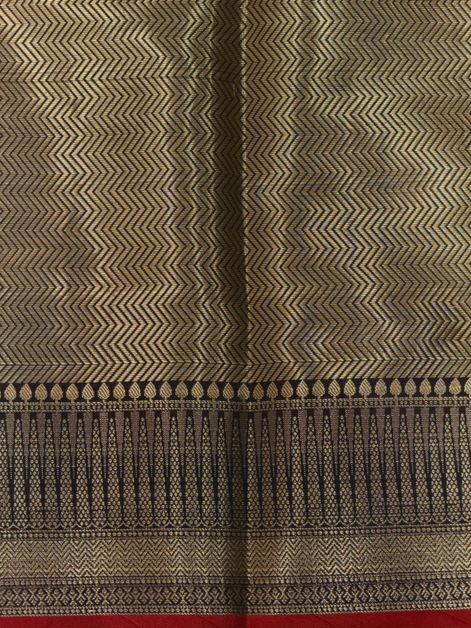 Brown Banarasi silk saree -PIH64