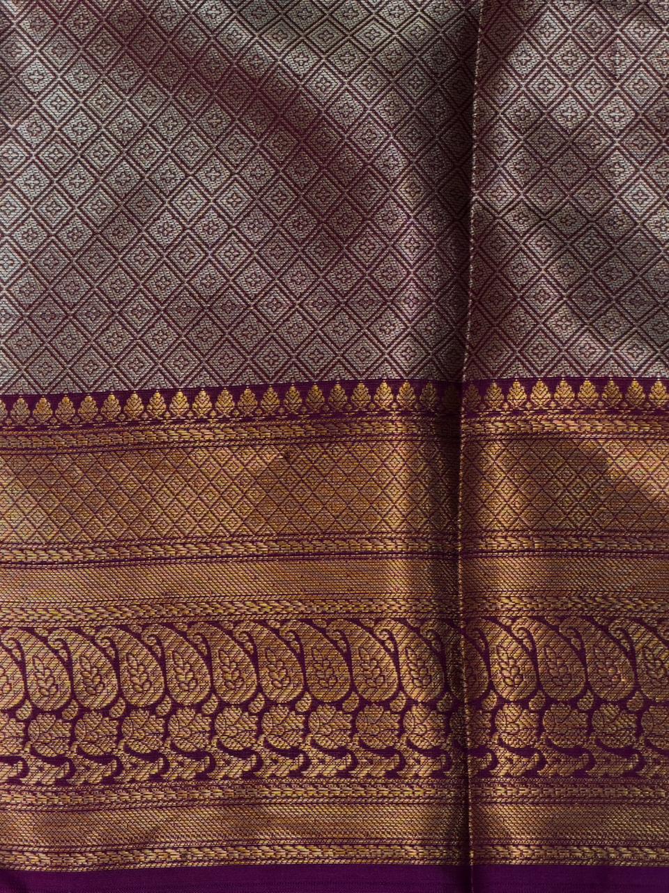 Purple Tissue Banarasi silk saree -PIH66