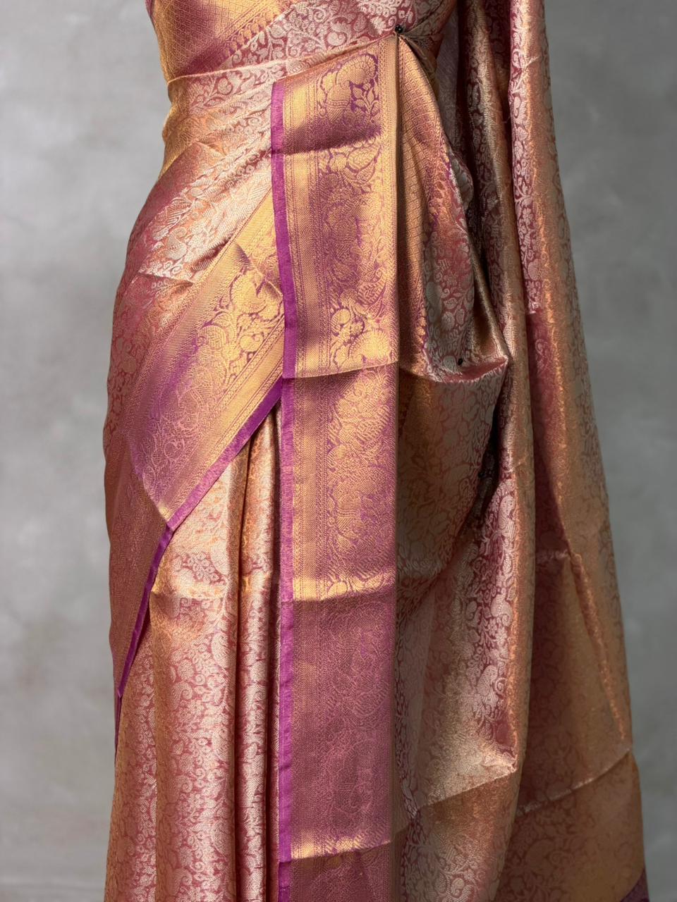 Purple Tissue Banarasi silk saree -PIH66