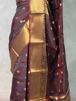 Brown Banarasi silk saree -PIH65