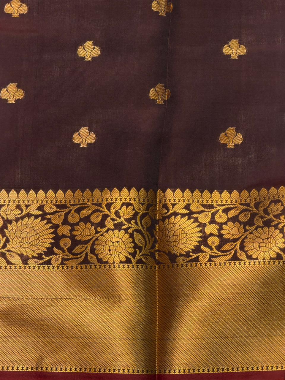 Brown Banarasi silk saree -PIH65