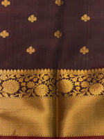 Brown Banarasi silk saree -PIH65