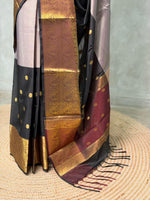 Tri colour Banarasi silk saree -PIH63