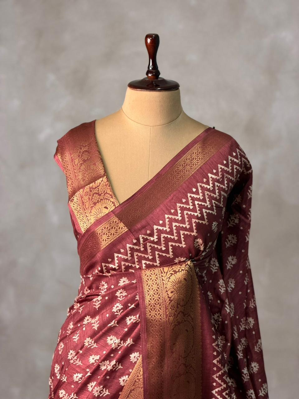 Mauve Soft Silk Saree - PSSU39