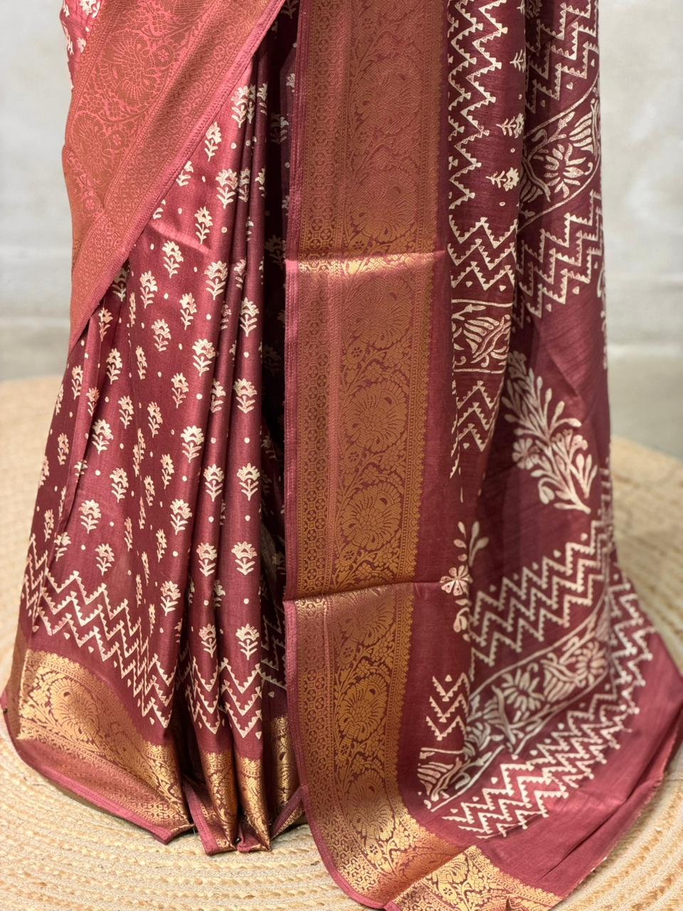 Mauve Soft Silk Saree - PSSU39