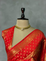 Red Banarasi silk saree -PIH60A
