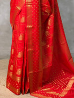Red Banarasi silk saree -PIH60A