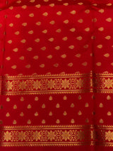 Red Banarasi silk saree -PIH60A