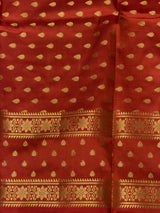 Orange Banarasi silk saree -PIH60D
