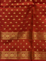 Orange Banarasi silk saree -PIH60D