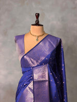 Blue Banarasi silk saree -PIH62