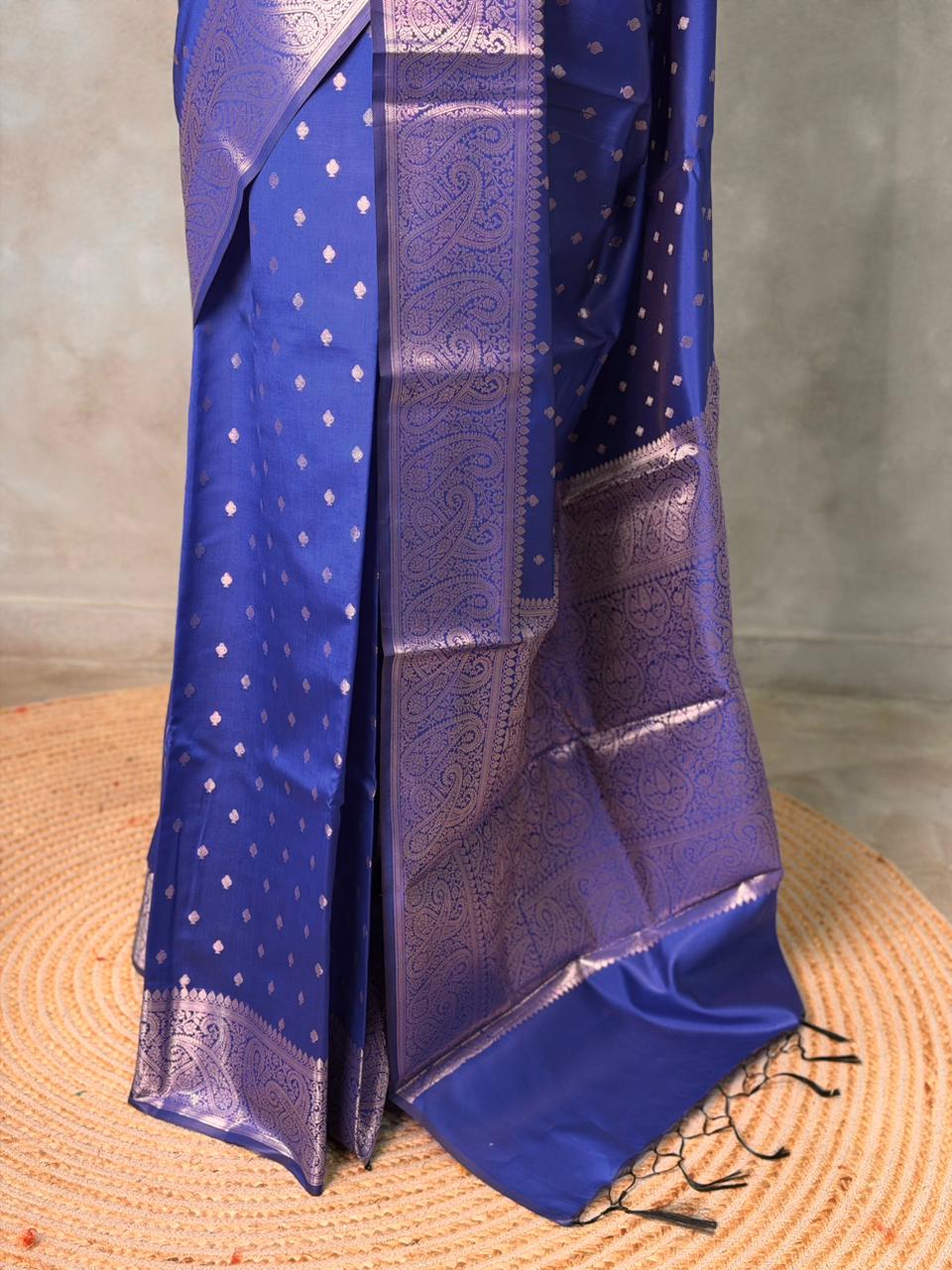 Blue Banarasi silk saree -PIH62