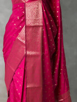 Rani Pink Banarasi silk saree -PIH62A
