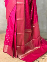 Rani Pink Banarasi silk saree -PIH62A