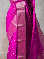 Magenta Banarasi silk saree -PIH62B
