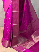 Magenta Banarasi silk saree -PIH62B