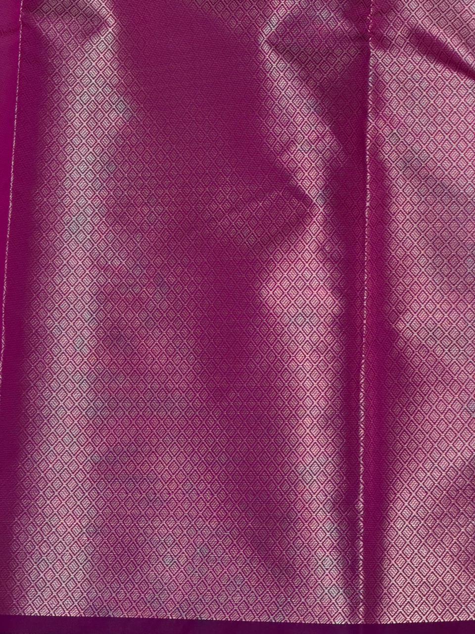 Magenta Banarasi silk saree -PIH62B