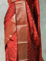 Maroon Banarasi silk saree -PIH62C