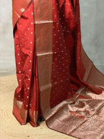 Maroon Banarasi silk saree -PIH62C