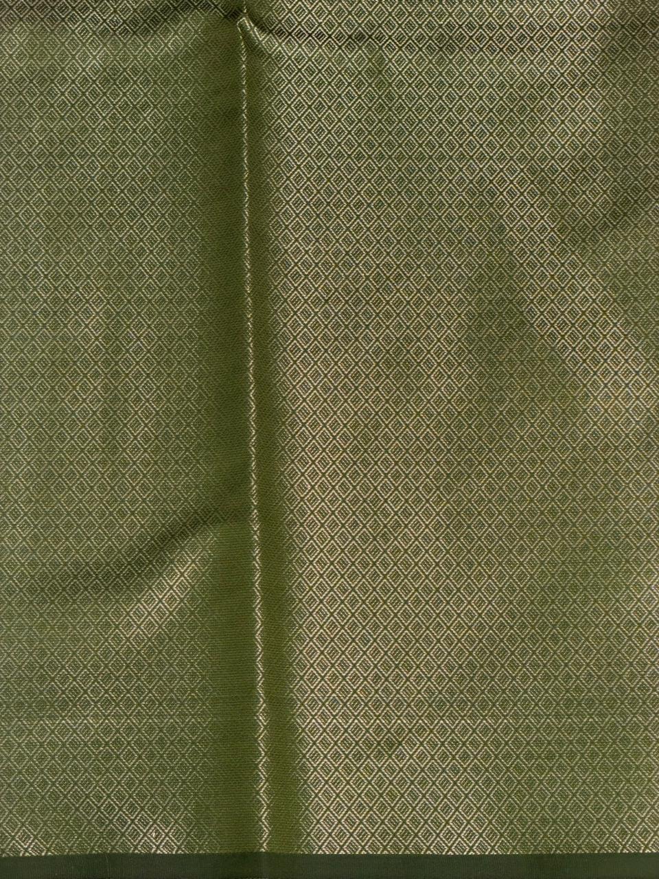 Green Banarasi silk saree -PIH62D