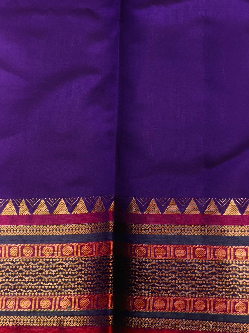 Violet Banarasi silk saree -IHAISH