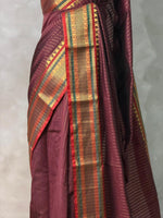 Maroon Banarasi silk saree -IHAISH2