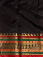 Black Banarasi silk saree -IHAISH3
