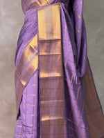 Lavender semi Banarasi silk saree -RUK44C
