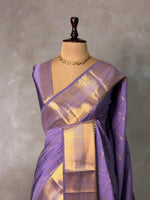 Lavender semi Banarasi silk saree -RUK44C