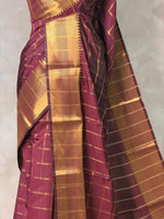 Brown semi Banarasi silk saree -RUK44E