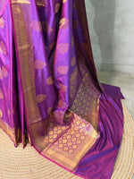 Violet Banarasi silk saree -PIH71D