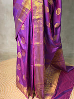 Violet Banarasi silk saree -PIH71D