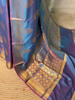 Blue Banarasi silk saree -PIH71B